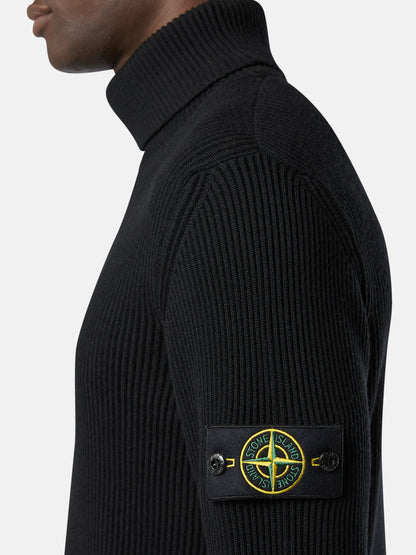 Stone Island Turtleneck Jumper with Finely Ribbed Trims 5100052