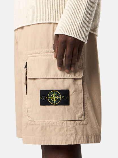 Stone Island Loose-Wide-Leg Bermuda Shorts with Snap Pockets L100003