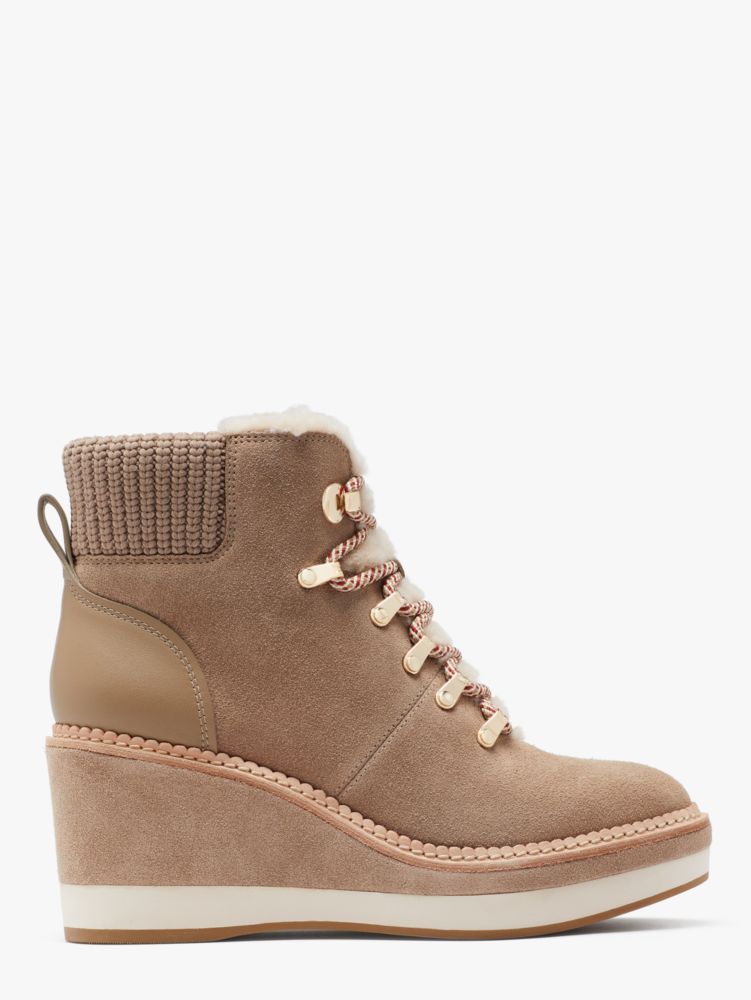 Katespade Willow Wedge Booties Rustic Brown