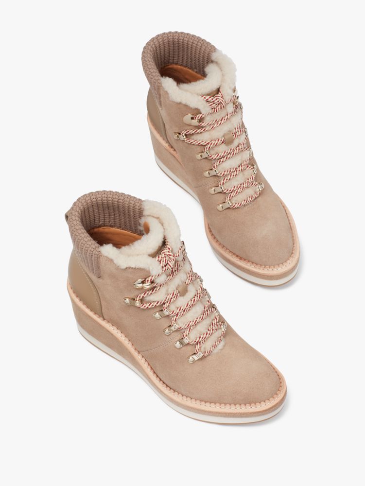 Katespade Willow Wedge Booties Rustic Brown