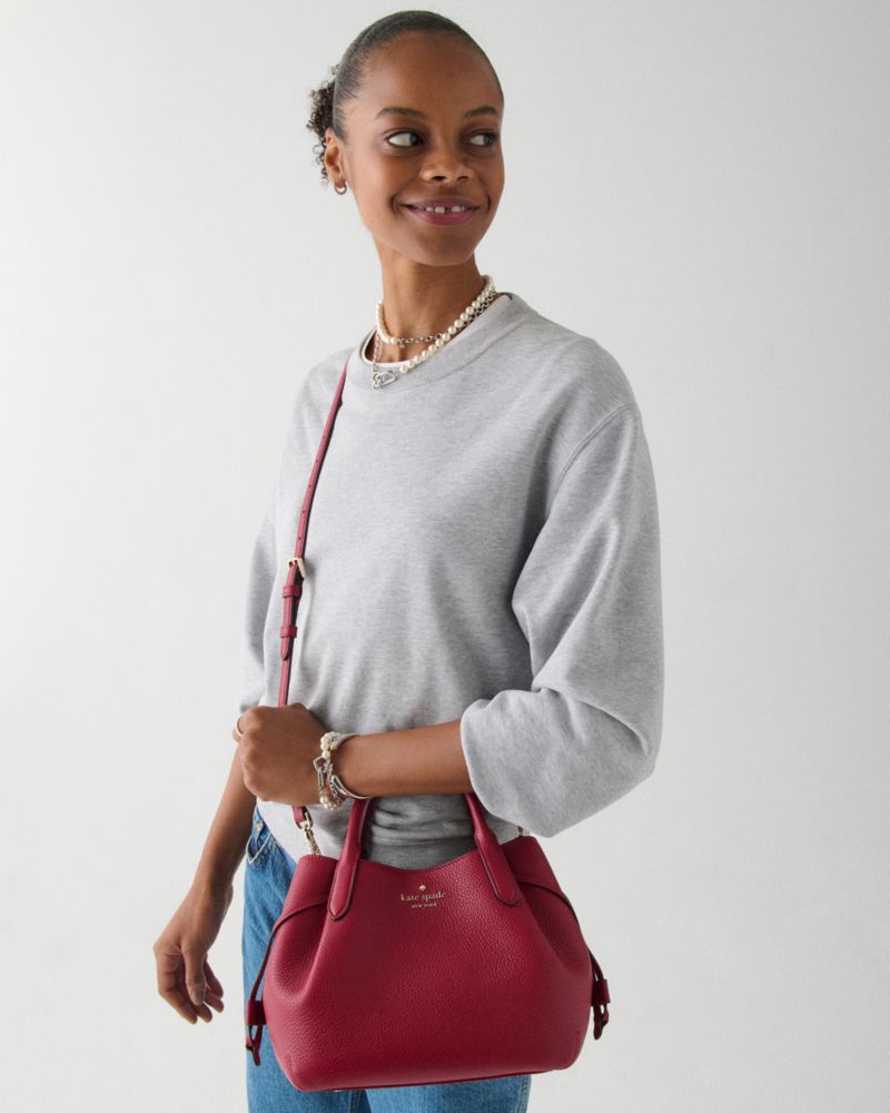 KateSpade Dumpling Small Satchel Bag Red Jam