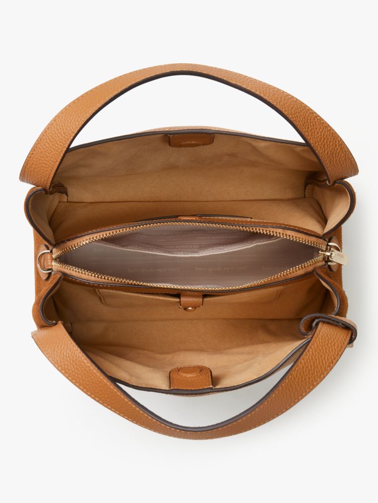 KateSpade Knott Pebbled Leather & Suede Medium Crossbody Tote Bungalow