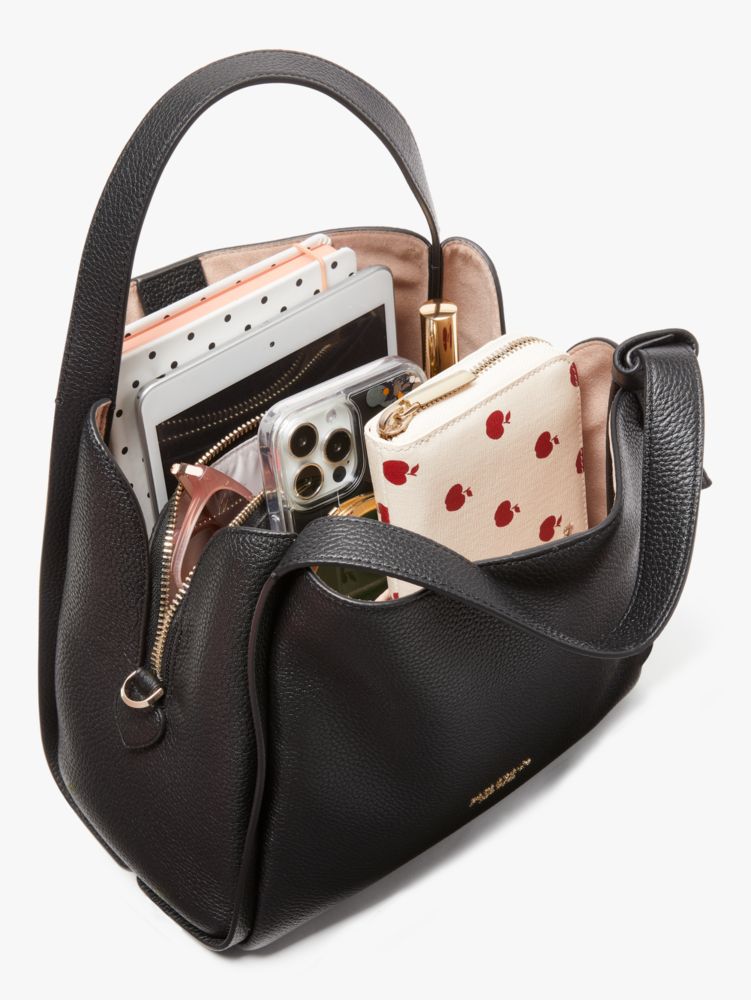 KateSpade Knott Pebbled Leather & Suede Medium Crossbody Tote Bungalow