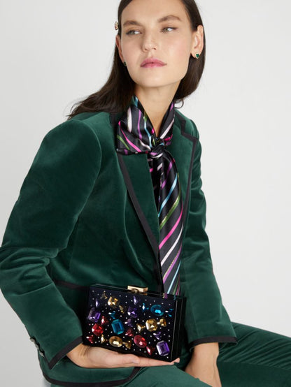 KateSpade Sweet Treats Jeweled Resin Small Clutch Black Multi