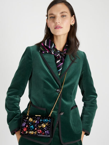 KateSpade Sweet Treats Jeweled Resin Small Clutch Black Multi