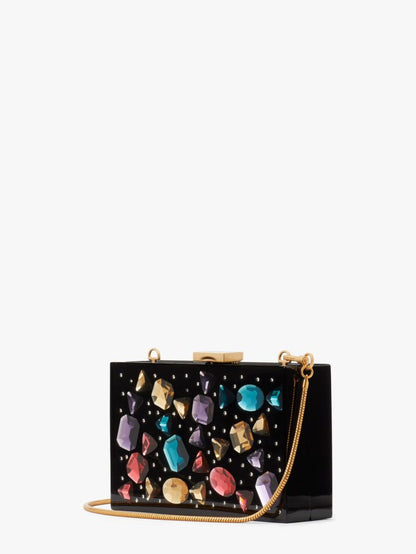 KateSpade Sweet Treats Jeweled Resin Small Clutch Black Multi