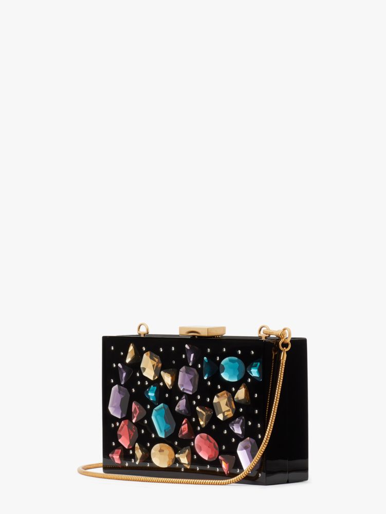 KateSpade Sweet Treats Jeweled Resin Small Clutch Black Multi