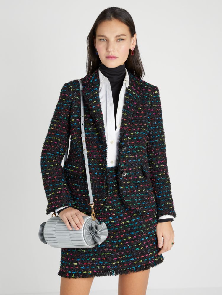 KateSpade Sweet Treats Festive Pleated Small Barrel Bag Starlight