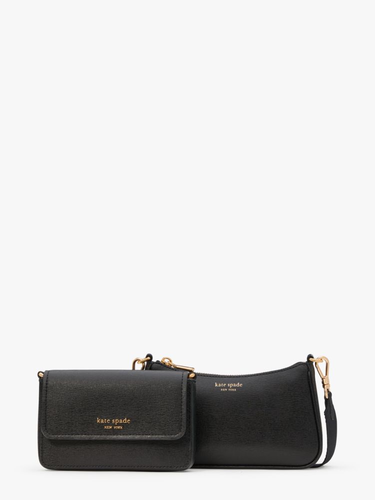 KateSpade Double Up Crossbody Black