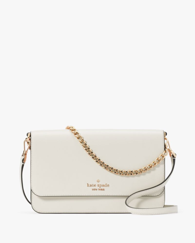 KateSpade Madison Willow Medium Flap Convertible Crossbody Purse Meringue