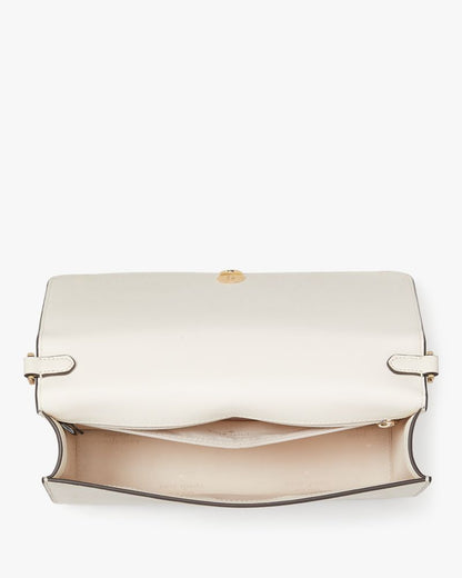 KateSpade Madison Willow Medium Flap Convertible Crossbody Purse Meringue