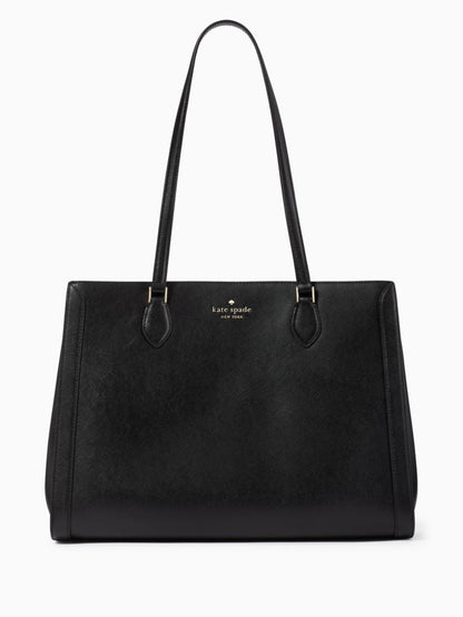KateSpade Madison Saffiano East West Leather Large Laptop Tote Black