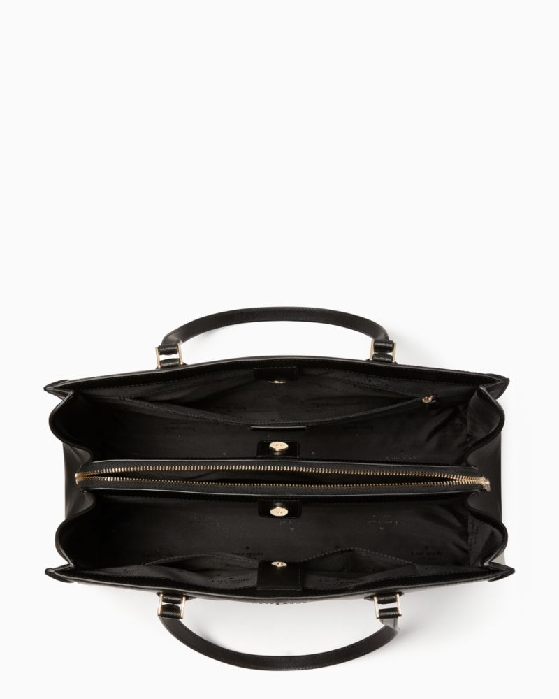 KateSpade Madison Saffiano East West Leather Large Laptop Tote Black