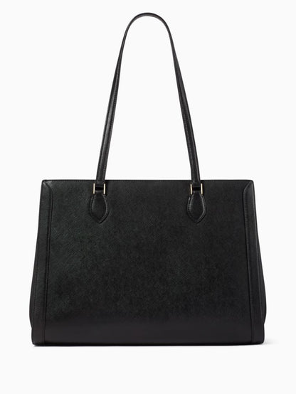 KateSpade Madison Saffiano East West Leather Large Laptop Tote Black