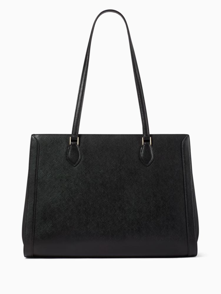 KateSpade Madison Saffiano East West Leather Large Laptop Tote Black
