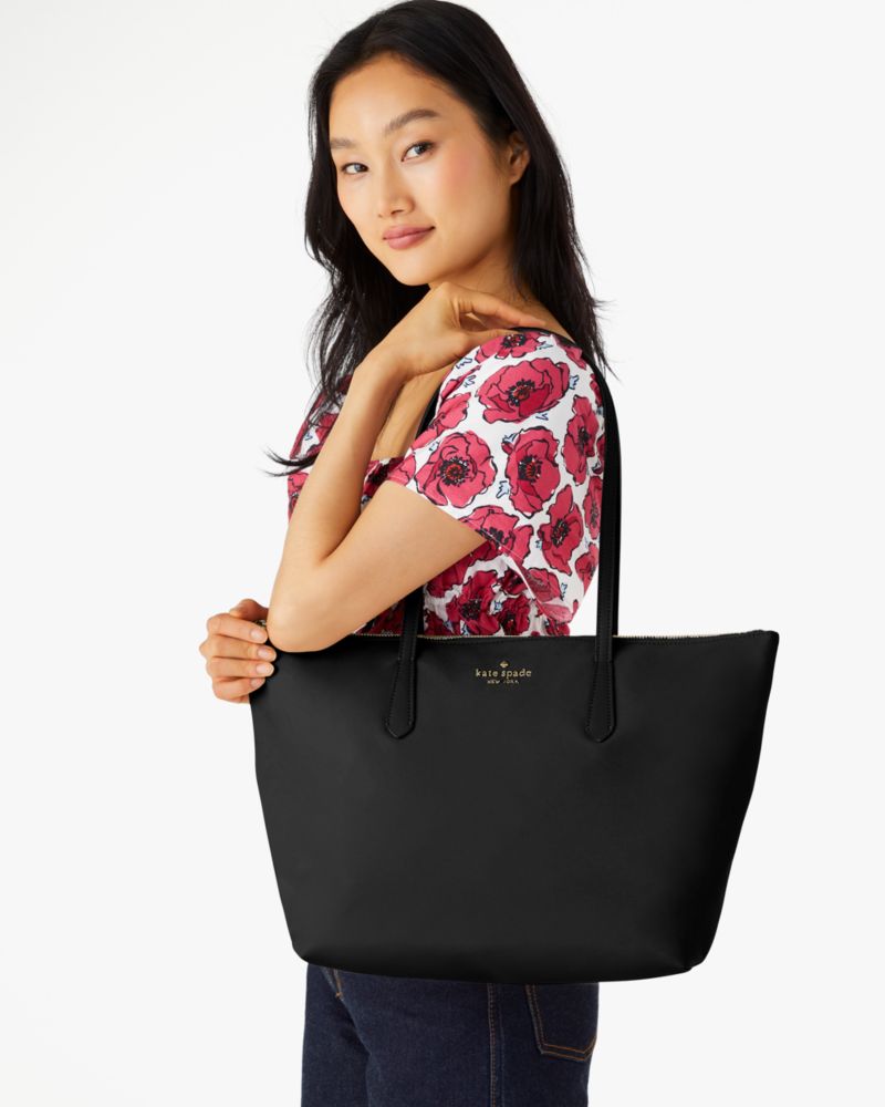 KateSpade Kitt Nylon Medium Tote Black