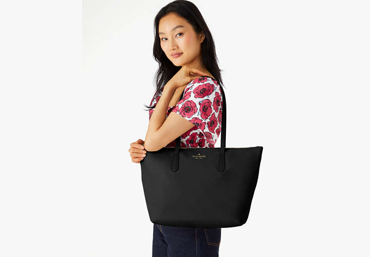 Kitt Nylon Medium Tote Black Black