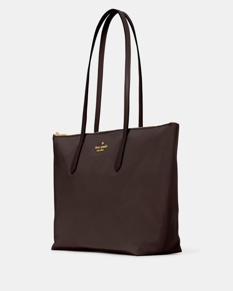 KateSpade Kitt Nylon Medium Tote Hot Fudge