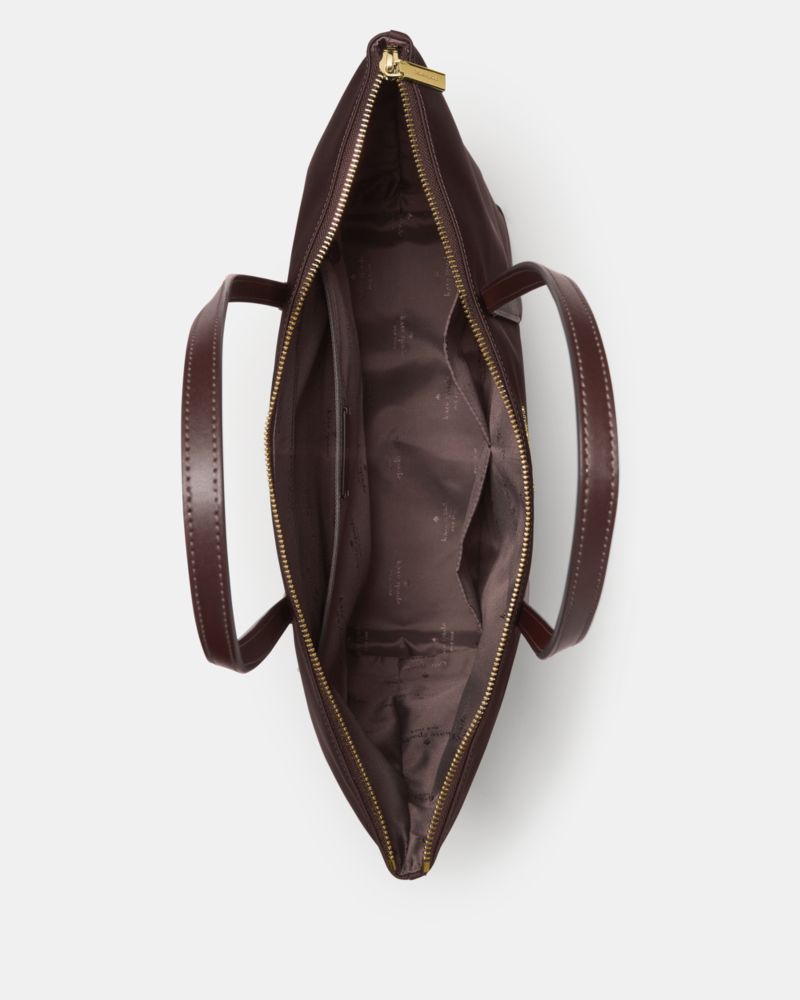 KateSpade Kitt Nylon Medium Tote Hot Fudge