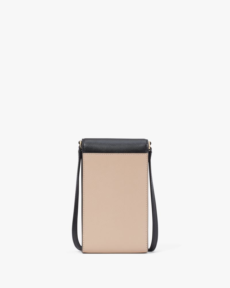 KateSpade Madison North South Flap Phone Crossbody Toasted Hazelnut Multi
