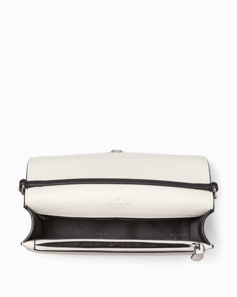 KateSpade Madison Willow Mini Flap Crossbody Platinum Grey Multi