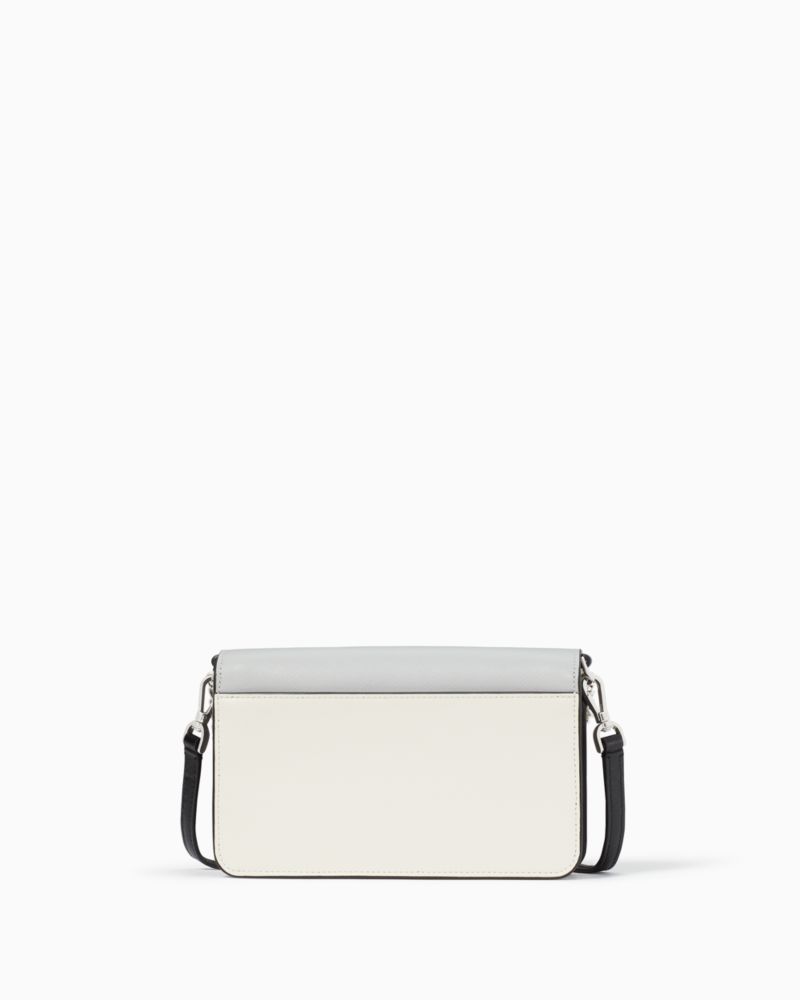 KateSpade Madison Willow Mini Flap Crossbody Platinum Grey Multi
