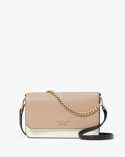 KateSpade Madison Willow Mini Flap Crossbody Toasted Hazelnut Multi