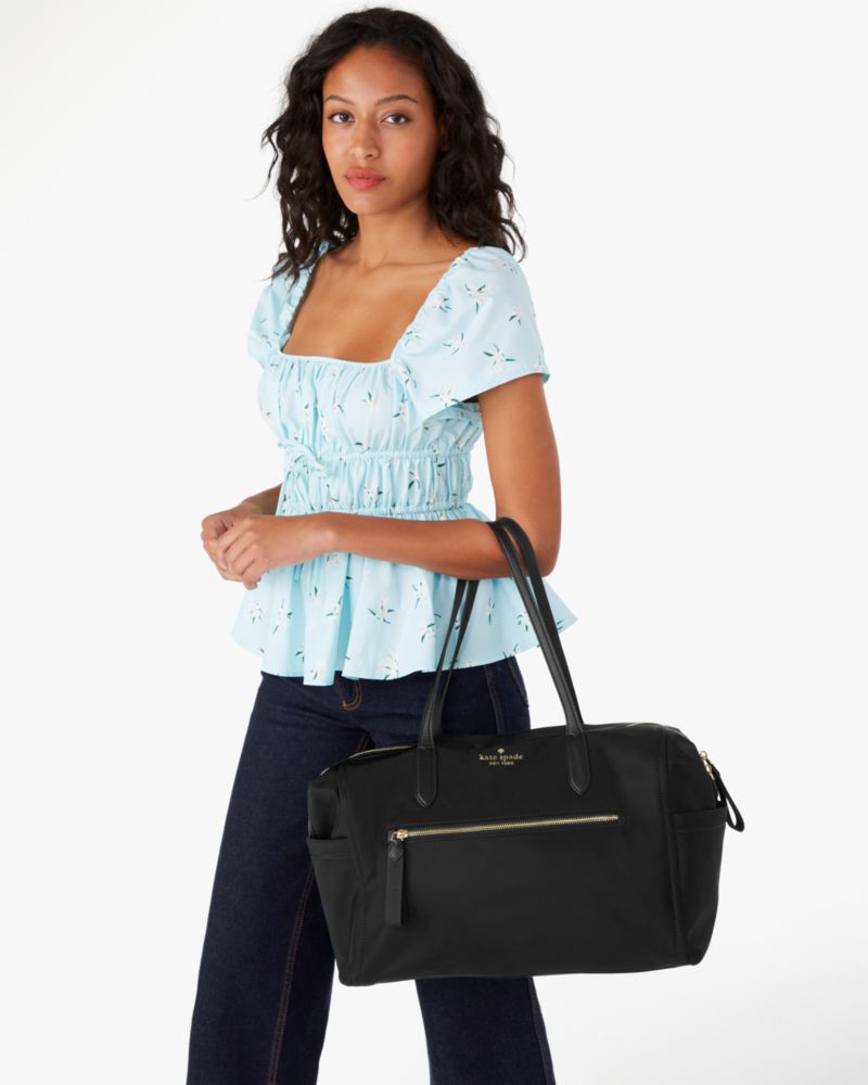KateSpade Chelsea Nylon Large Weekender Black
