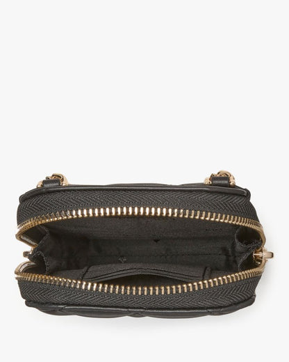 KateSpade Carey Quilted North South Phone Crossbody Black