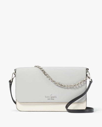 KateSpade Madison Willow Convertible Crossbody Platinum Grey Multi