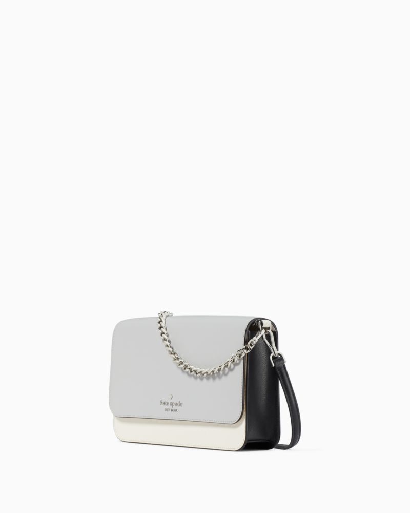 KateSpade Madison Willow Convertible Crossbody Platinum Grey Multi
