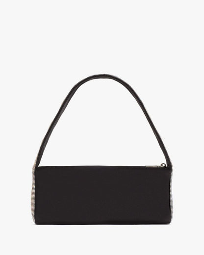 KateSpade Afterparty Crystal Embellished Satin Shoulder Bag Black Multi