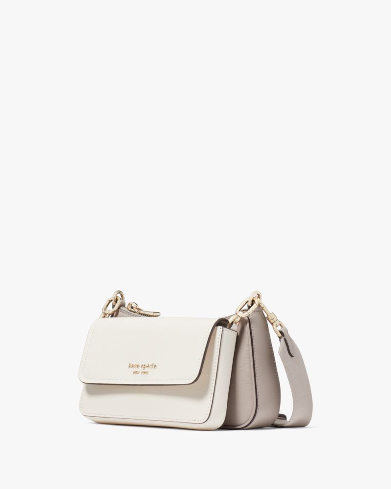 KateSpade Double Up Colorblocked Crossbody Warm Taupe Multi