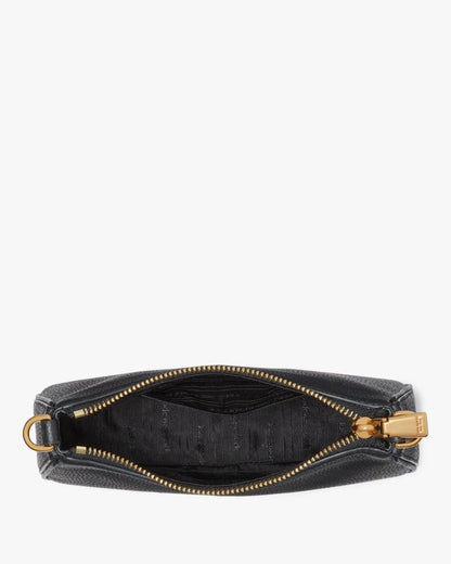 KateSpade Double Up Pebbled Leather Crossbody Black