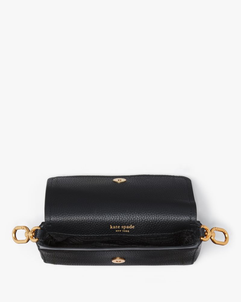 KateSpade Double Up Pebbled Leather Crossbody Black
