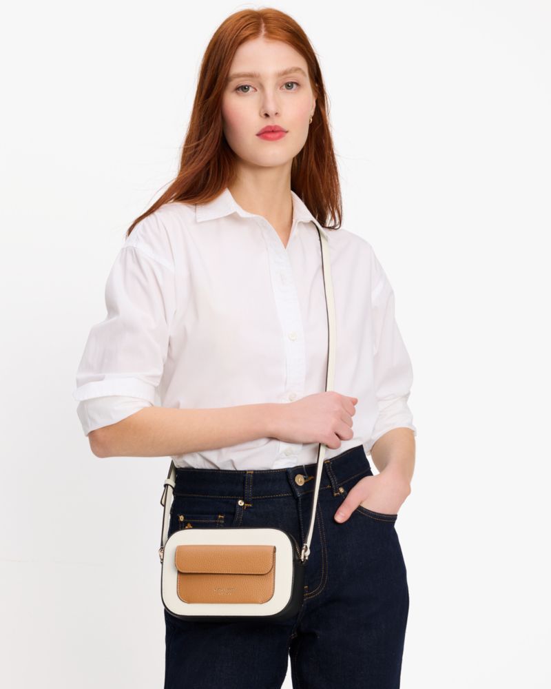 KateSpade Ava Colorblocked Crossbody Parchment Multi