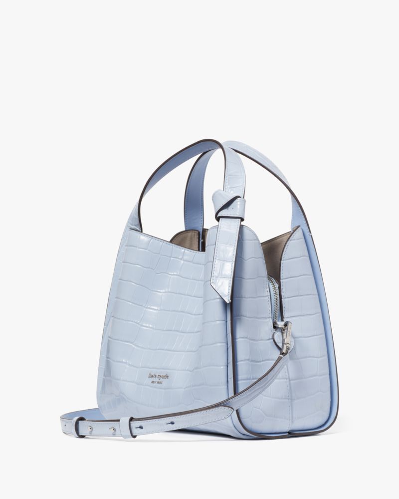 KateSpade Knott Croc embossed Medium Crossbody Tote North Star