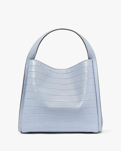 KateSpade Knott Croc embossed Medium Crossbody Tote North Star