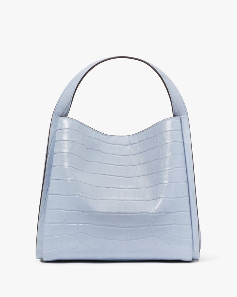 KateSpade Knott Croc embossed Medium Crossbody Tote North Star