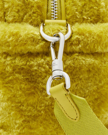 KateSpade Apres Chic Faux Shearling Satchel Citron Sapphire