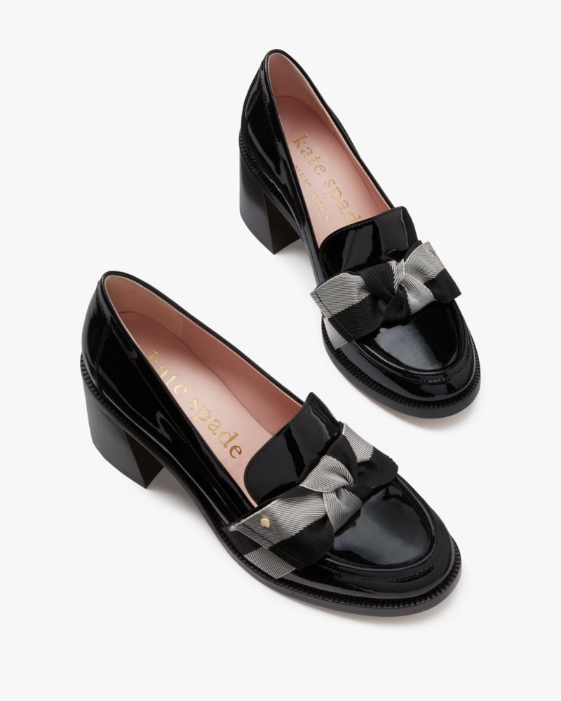 Katespade Leandra Heeled Loafer Black Multi