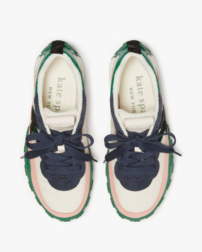 Katespade K As In Kate Sneakers Cream Verdant Green