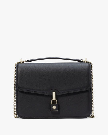 KateSpade Locket Large Flap Shoulder Bag Black