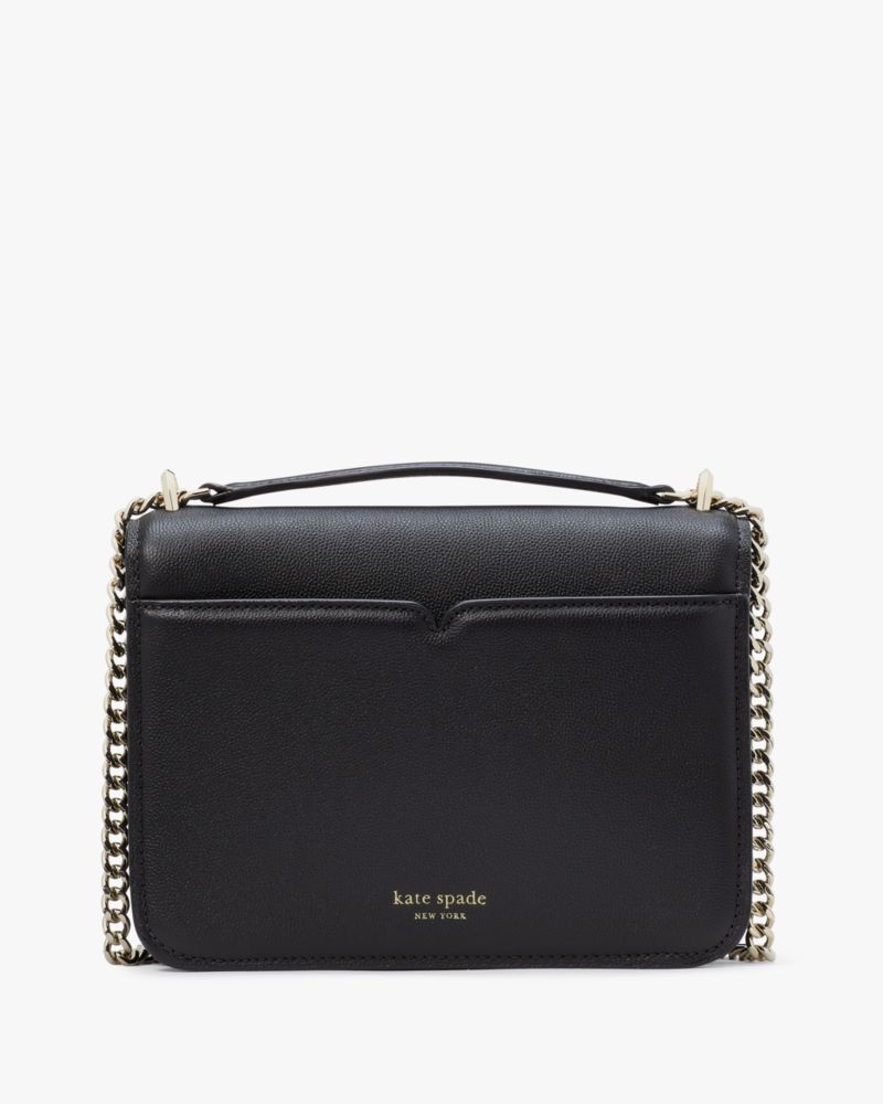 KateSpade Locket Large Flap Shoulder Bag Black