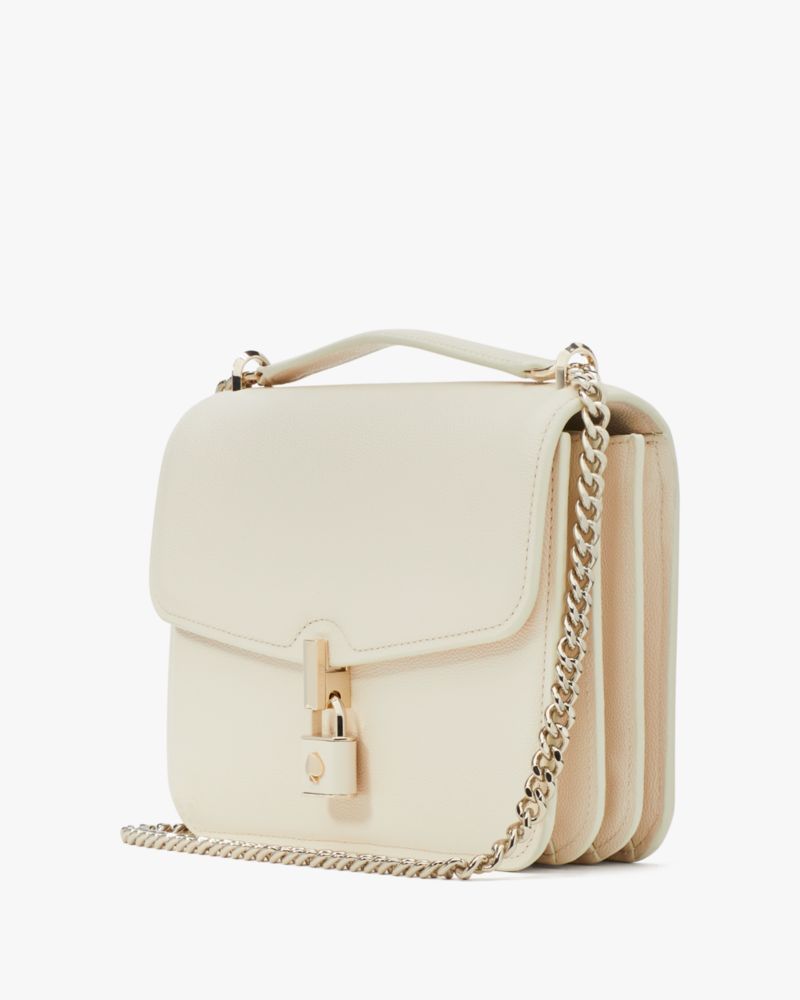 KateSpade Locket Large Flap Shoulder Bag Parchment