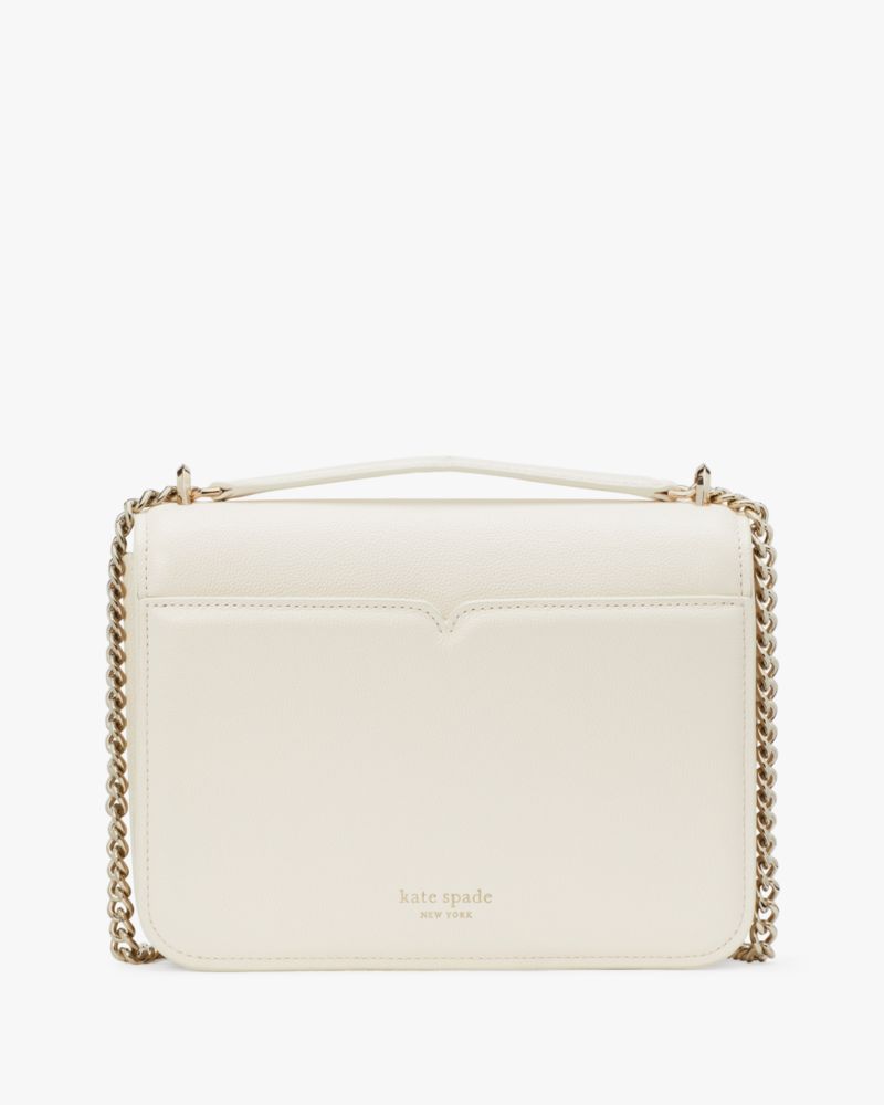 KateSpade Locket Large Flap Shoulder Bag Parchment
