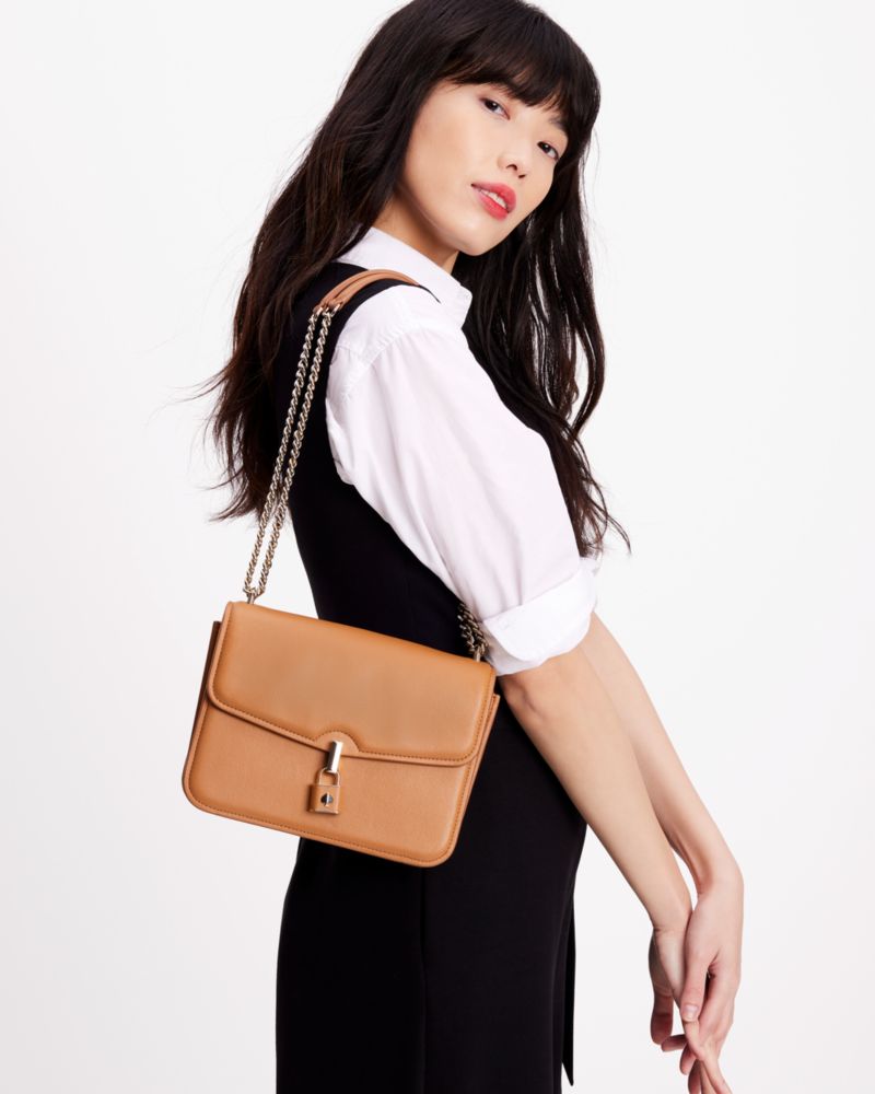 KateSpade Locket Large Flap Shoulder Bag Bungalow