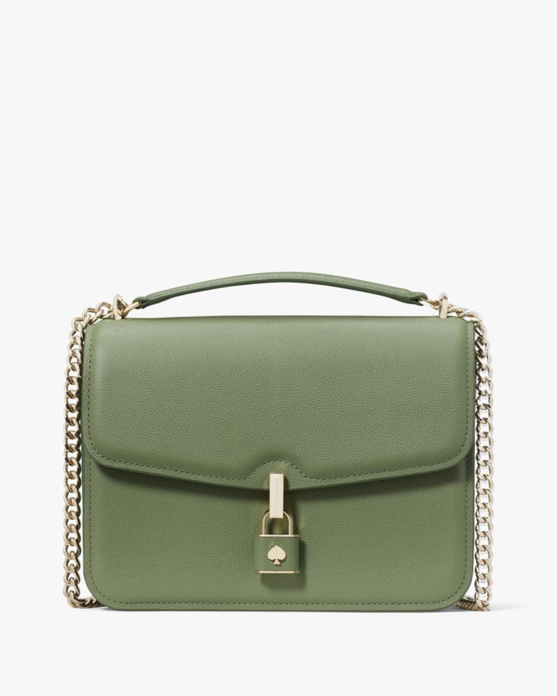 KateSpade Locket Large Flap Shoulder Bag Romaine
