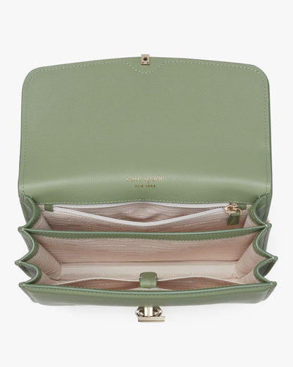 KateSpade Locket Large Flap Shoulder Bag Romaine