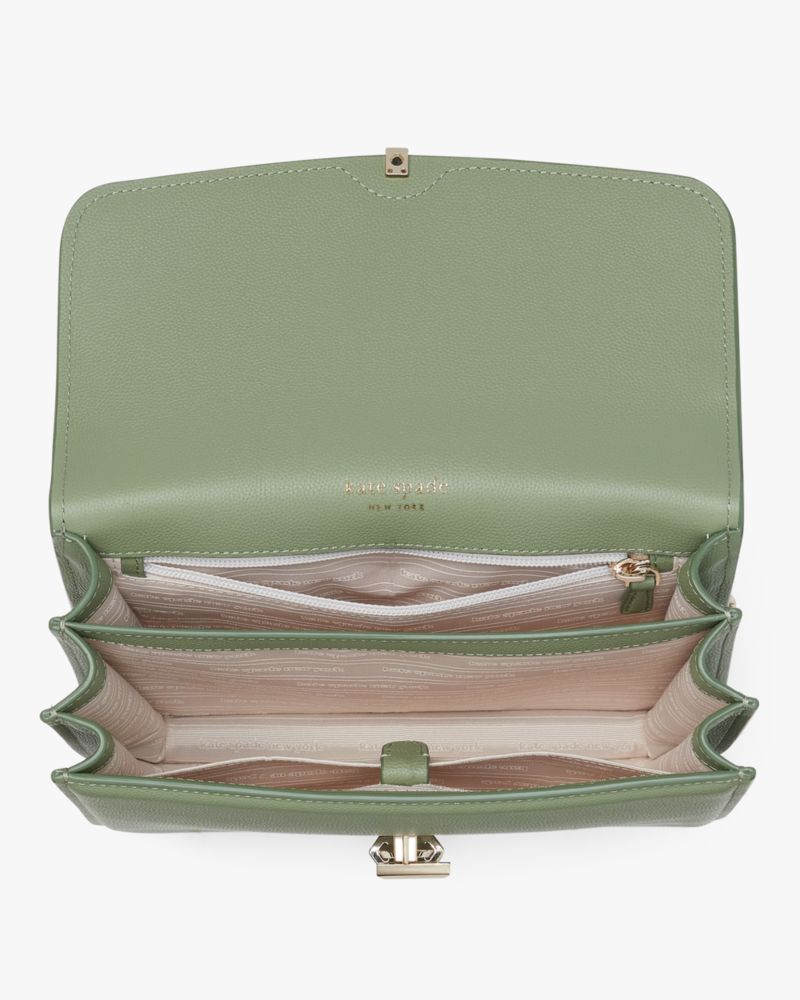 KateSpade Locket Large Flap Shoulder Bag Romaine